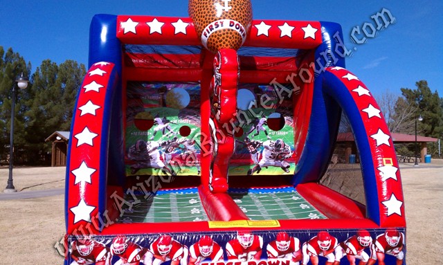 Inflatable football throwing game rental Phoenix Arizona